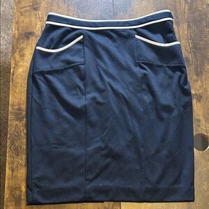 Banana Republic Black Pencil Skirt with Cream Accents